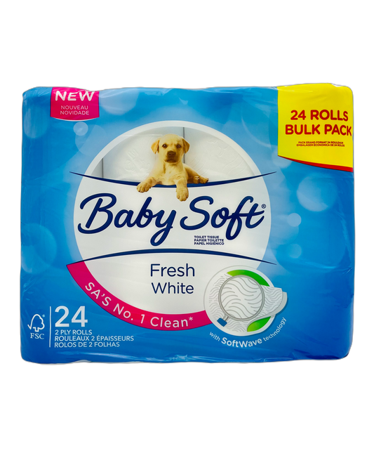 Baby Soft 2 Ply Toilet Rolls 24's