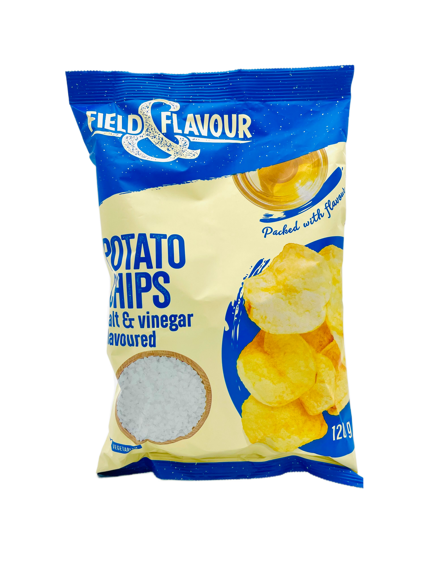 Field & Flavour Salt & Vinegar Flavour Potato Chips 120g