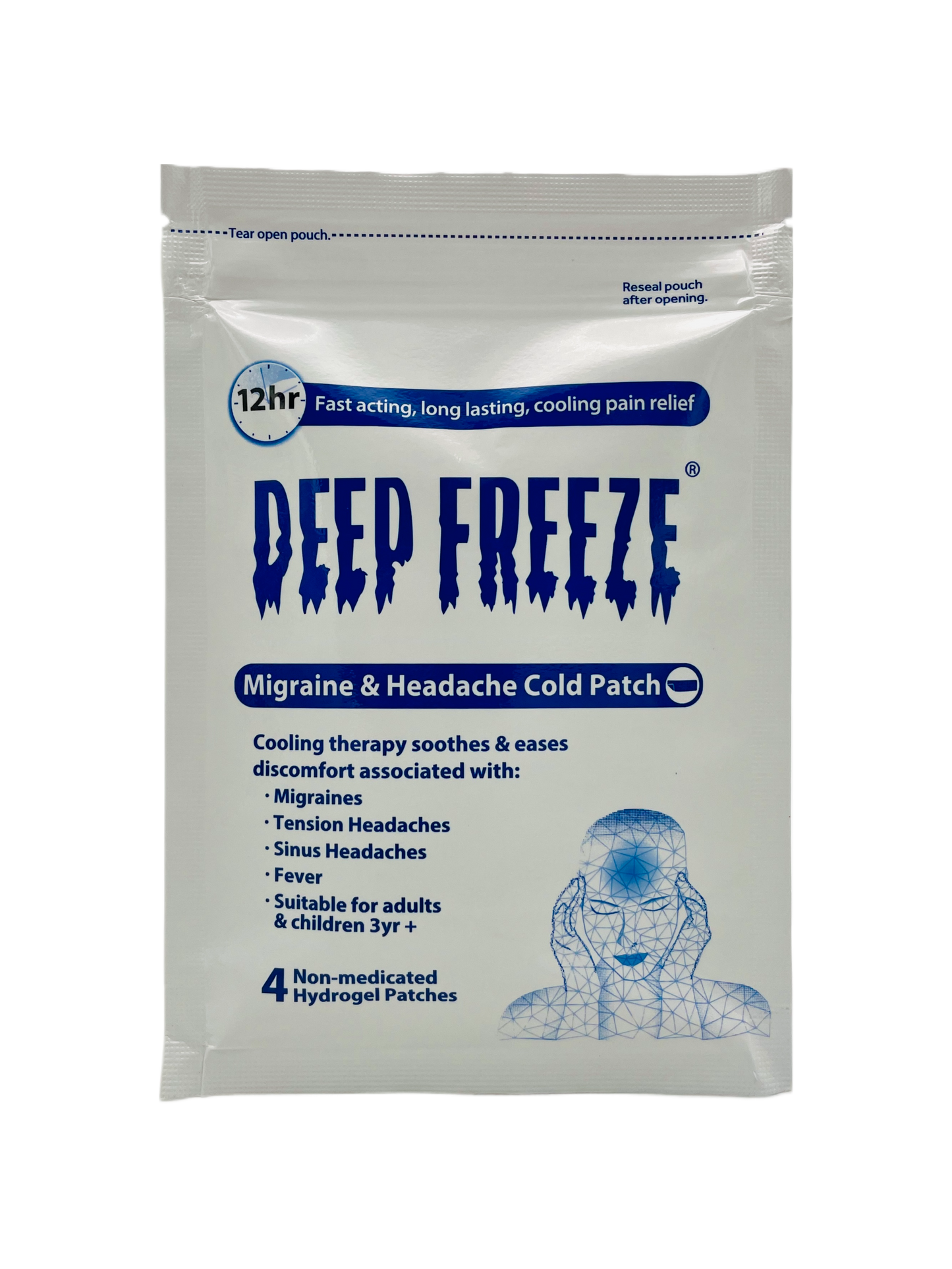 Deep Freeze Migraine & Headache Cold Patch 4's