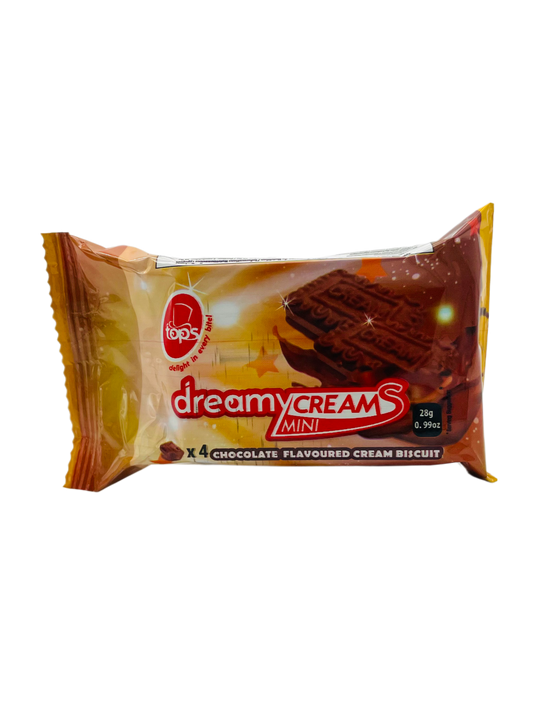 Tops Dreamy Creams Mini Choc Biscuit 28g