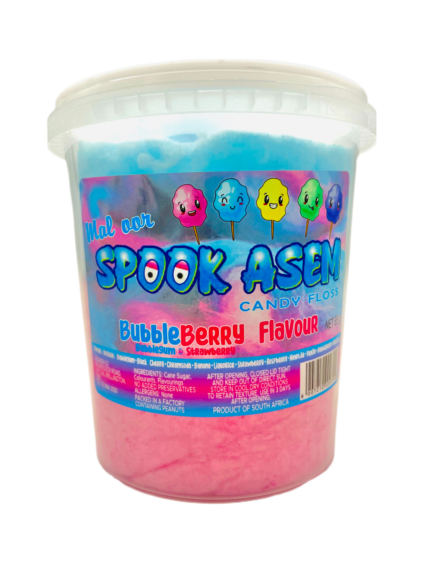 Spook Asem Strawberry Bubblegum Flavoured Candy Floss 85g