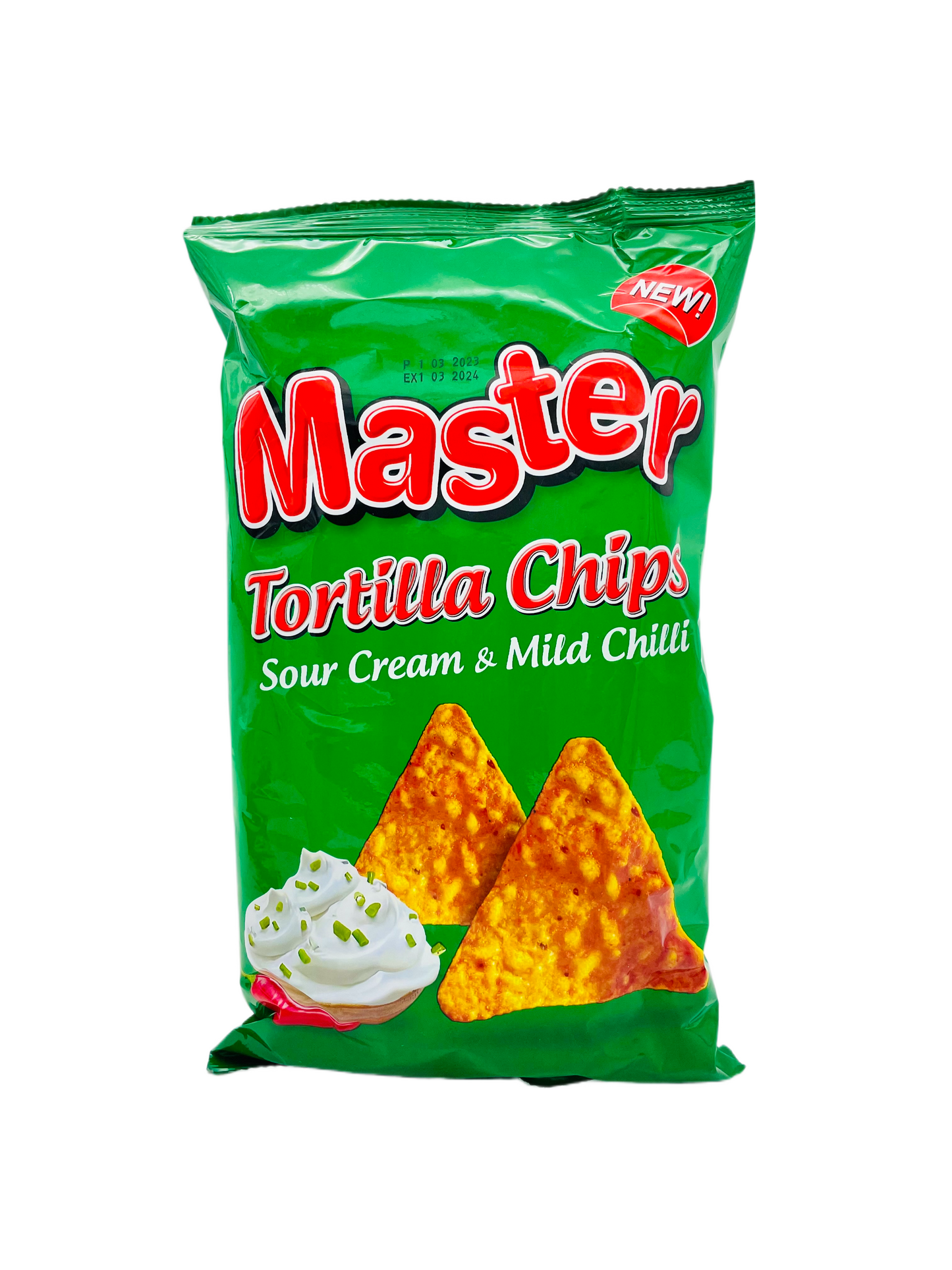 Master Tortilla Chips Sour Cream & Mild Chilli Flavoured 145g